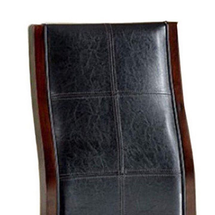 Townsend I Transitional Side Chair, Brown Cherry Finish, Set of 2-Benzara