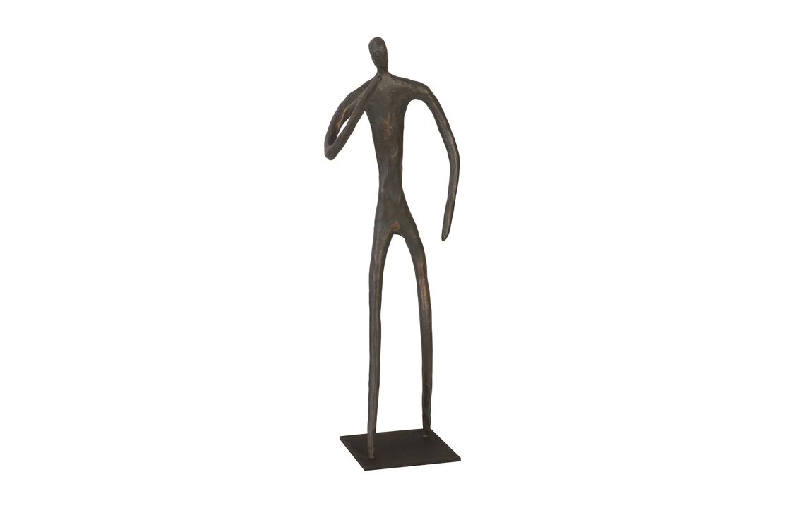 Abstract Elbow Bent Figure on Metal Base