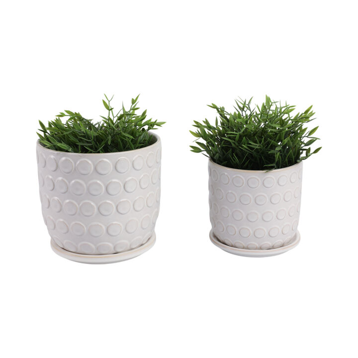 Bubbles Planter with Saucer