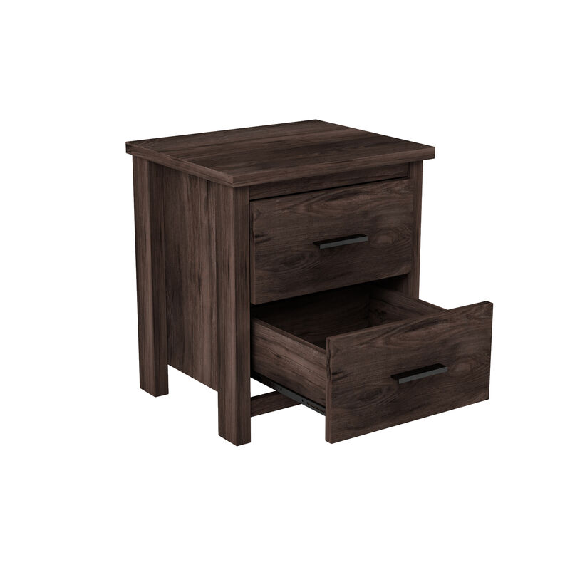Merax Vintage 2-Drawer Wooden Nightstand