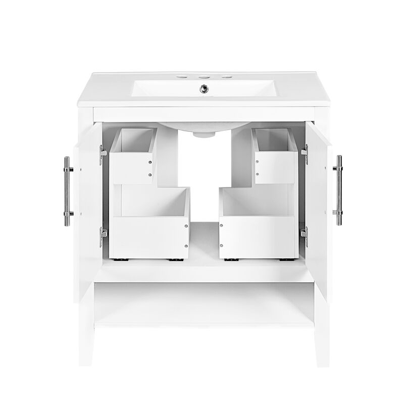 Merax Freestanding 30" Bathroom Furniture Vanity with Sink
