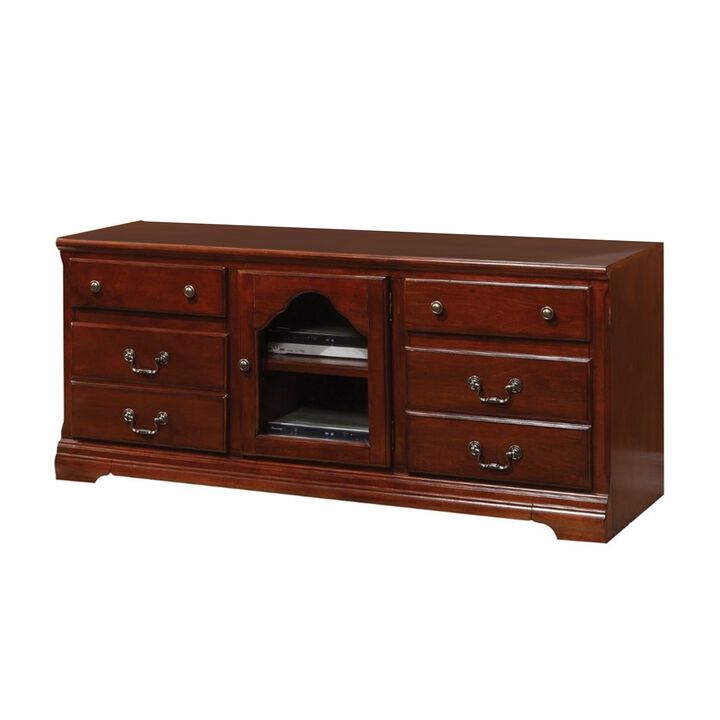 Trendy TV Stand, Cherry Brown-Benzara