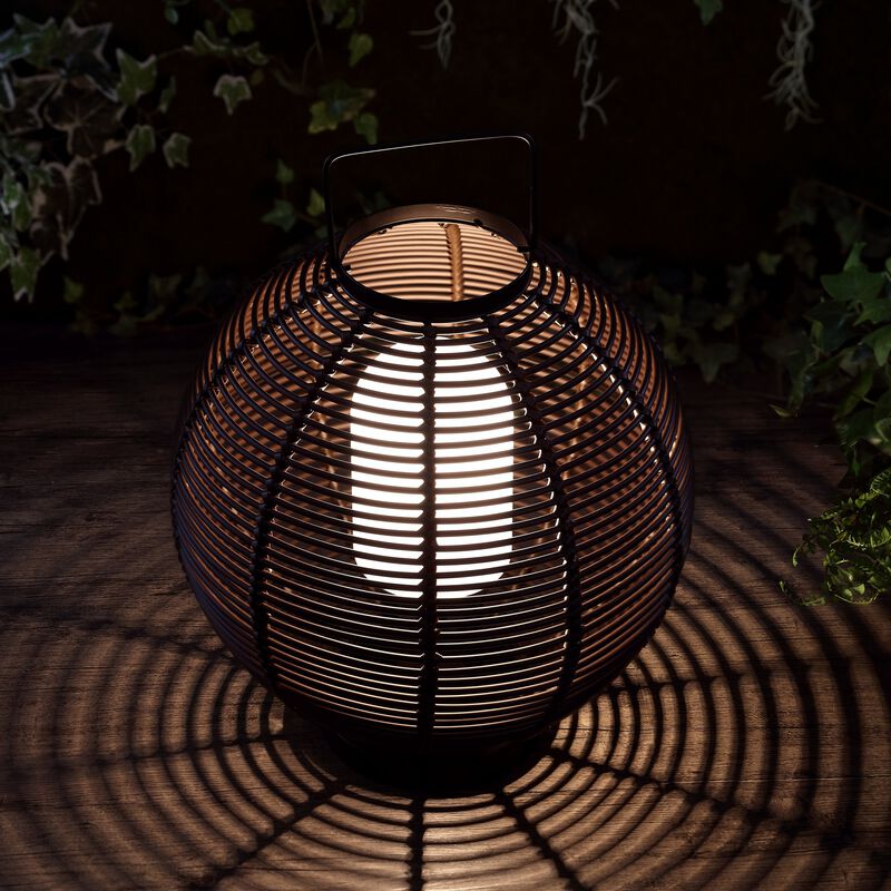 Jigu Outdoor Woven Globe Asian LED Lantern