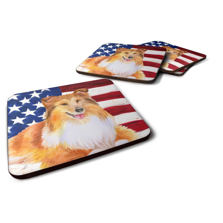 Caroline's Treasures Sheltie Patriotic Decorative coasters, Multicolor