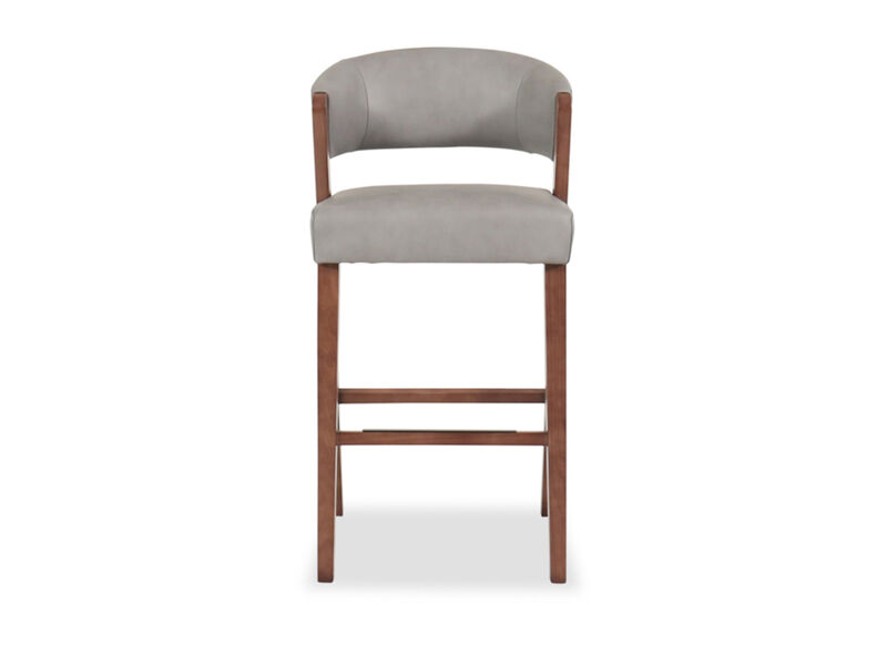 Slate Leather Barstool