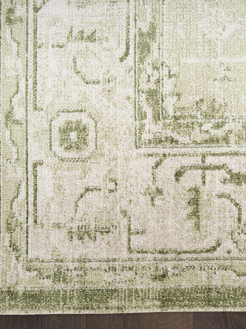 Astra Machine Washable ASW11 Ivory/Green 9' x 12' Rug