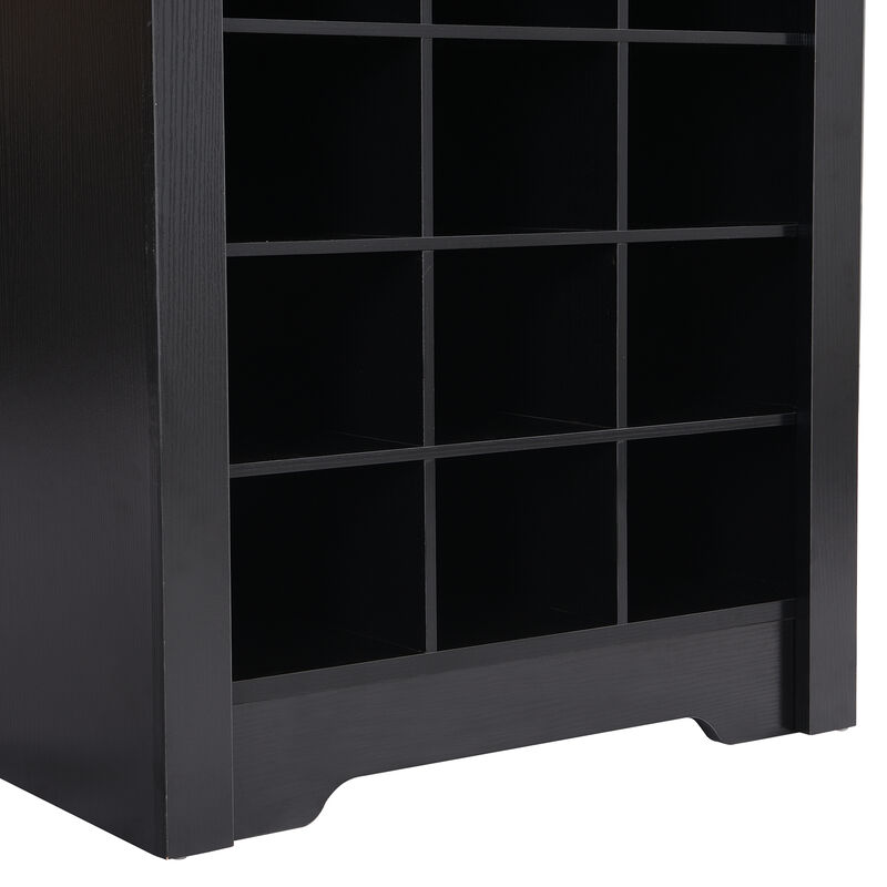 Merax Contemporary Cubby Console  Shoe Cabinet
