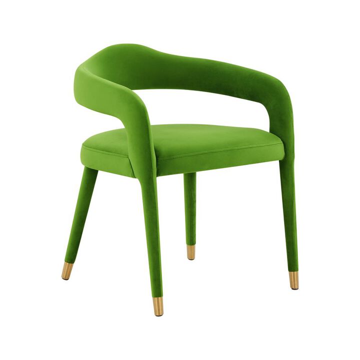 Belen Kox Green Velvet Dining Chair with Gold Tipped Legs, Belen Kox