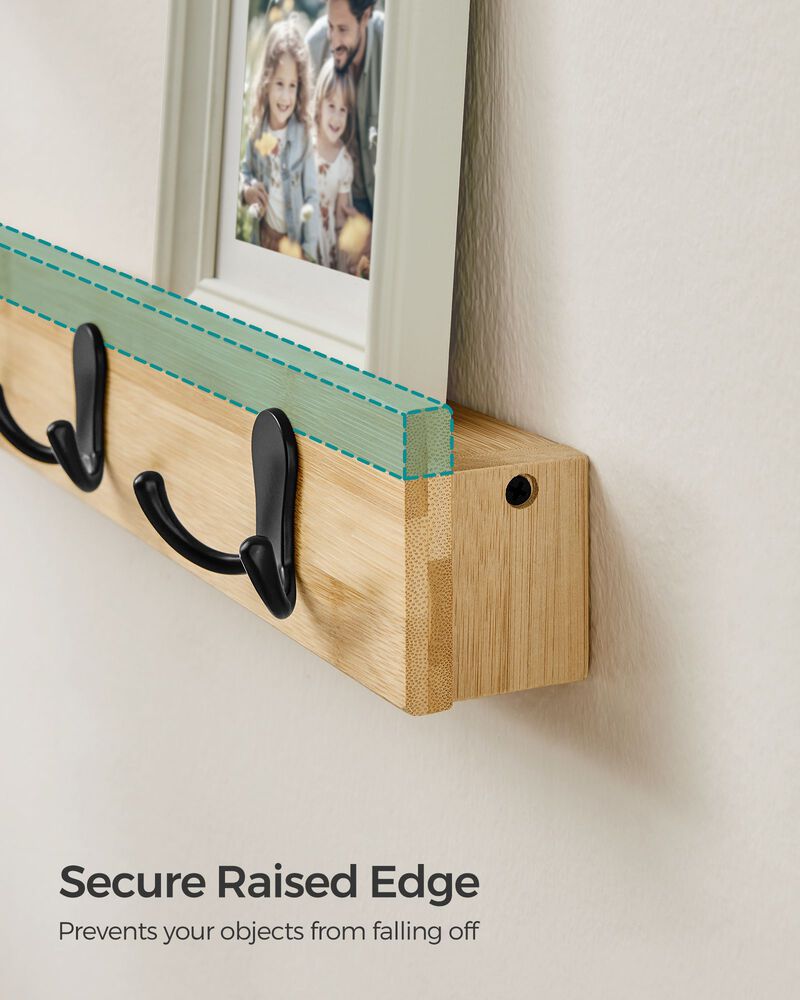 Wall-Mounted Coat Rack for Space-Saving Entryway Organization