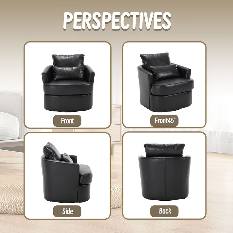 Merax 360 Degree Swivel Barrel Chair Accent Chair