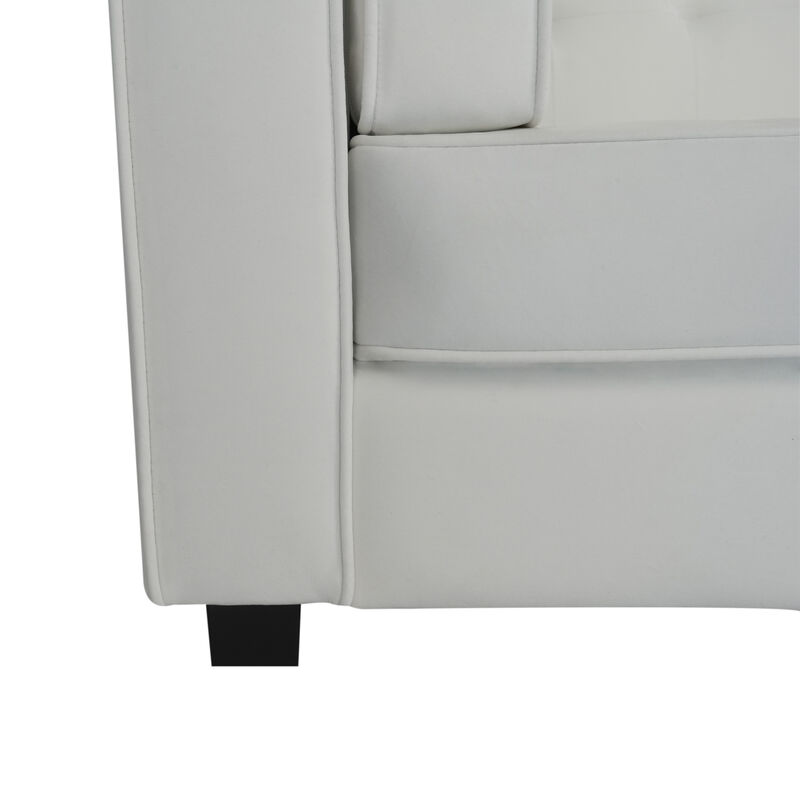 Merax Upholstered Tufted Coach Velvet Sofa