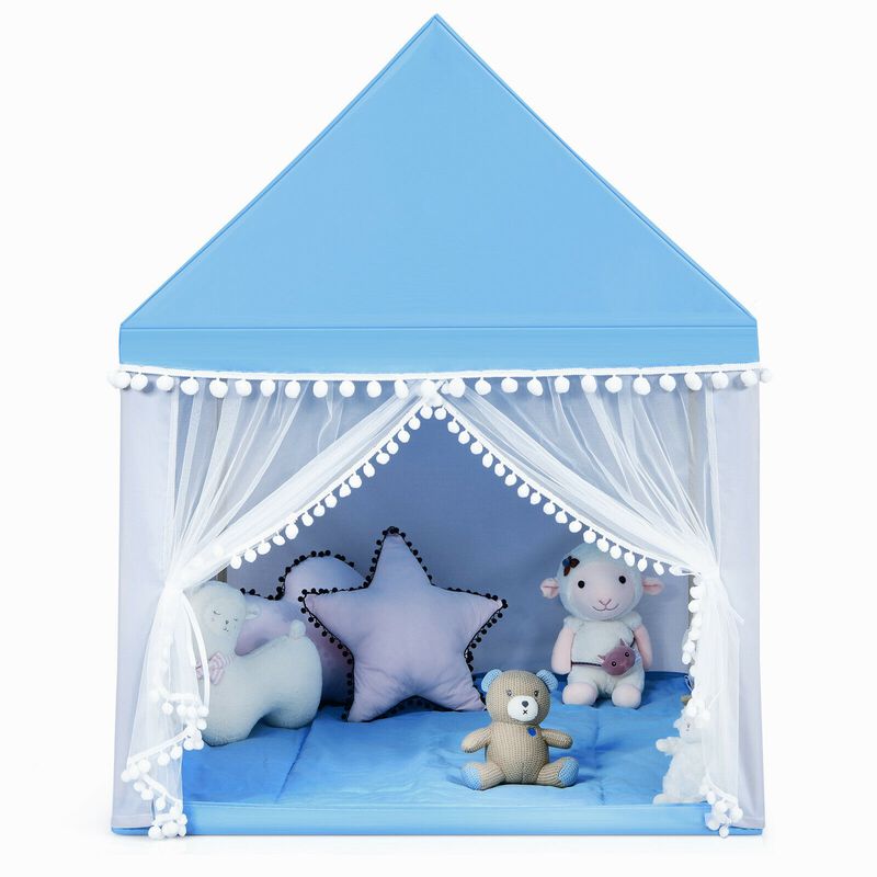 Kids Play Tent Large Playhouse Children Play Castle Fairy Tent Gift with Mat