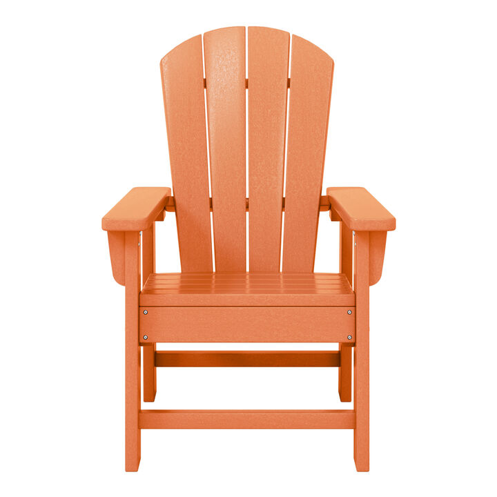 WestinTrends Kids Outdoor HDPE Adirondack Plastic Patio Chair