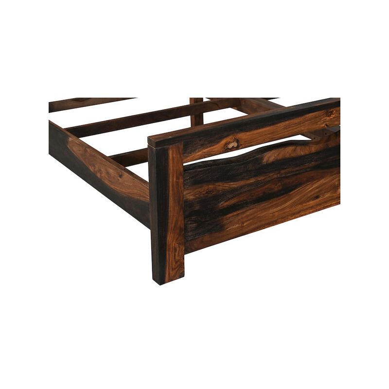 Taran Designs Marin Live Edge Solid Wood King Panel Bed
