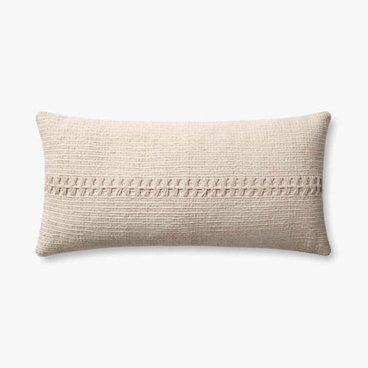 Harvey PCJ0018 Ivory 12''x27'' Down Pillow by Chris Loves Julia x Loloi