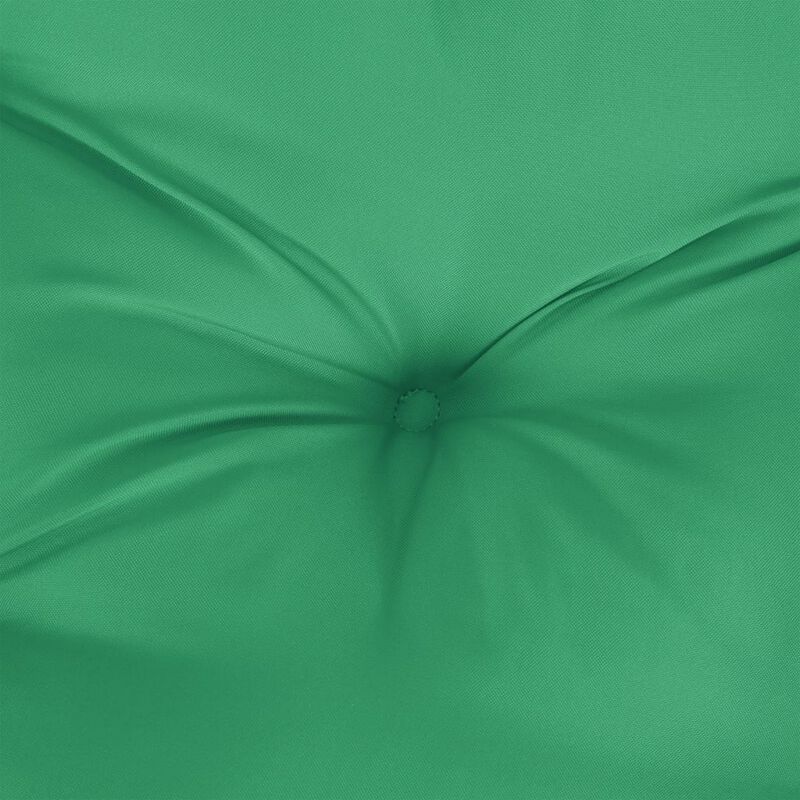 Set of 2 Outdoor Cushions for Bench, 39 Inch Tuft Green Oxford Fabric - Benzara