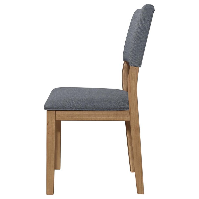 Alia 22 Inch Dining Chair, Set of 2, Fabric Cushioned, Asian Hardwood  - Benzara