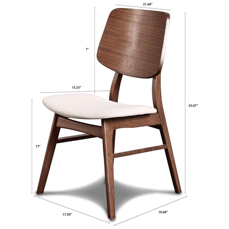 New Classic Furniture Oscar Walnut Solid Wood Dining Chair (Set of 4)