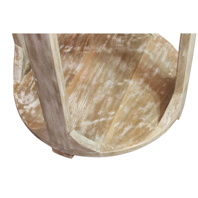 Alex Hamilton Jenna Round End Table with Shelf