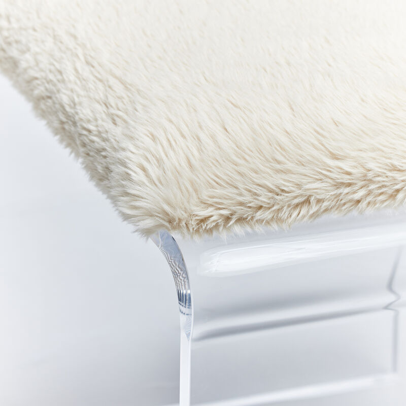 Mira Acrylic Stool - Almond