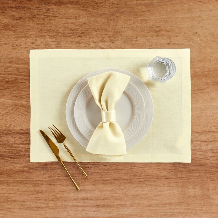 Solino Home 100% Pure Linen Cloth Napkins 20 x 20 Inch Set of 4 | Diana Dinner Napkins