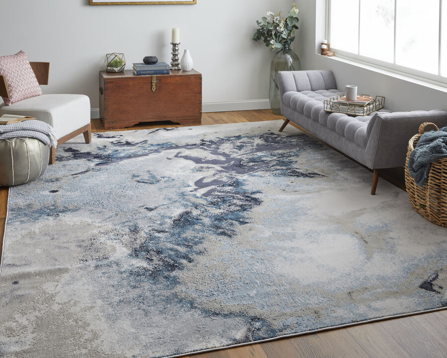 Astra 39L4F Blue/Gray/Ivory 1'8" x 2'10" Rug