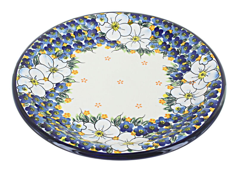 Blue Rose Polish Pottery Serenity Dinner Plate