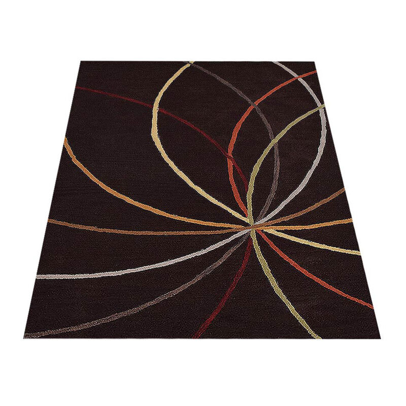 RUGSOTIC CARPETS HAND TUFTED WOOL ECO-FRIENDLY AREA RUGS  - 4'x6', Rectangle Shape, Brown, Contemporary Modern Design, High Pile Thick Handmade Area Rugs for Living Room, Bed Room (K00728)