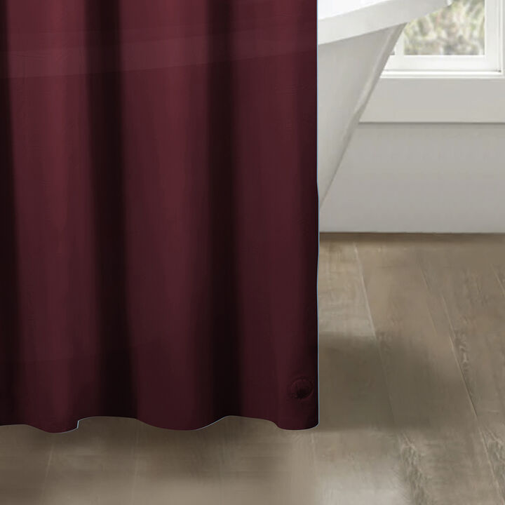 RT Designers Collection Home 3 Gauge Peva Stylish Shower Curtain Liner 70" x 72" Burgundy