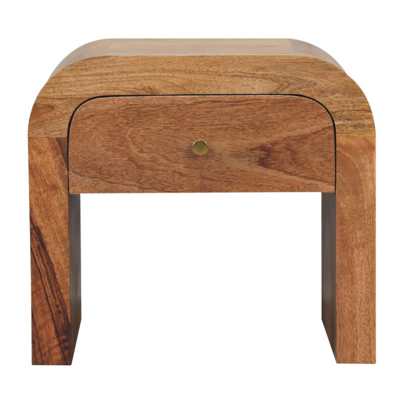 Chestnut Prism Solid Wood 2 Drawers  NightStand