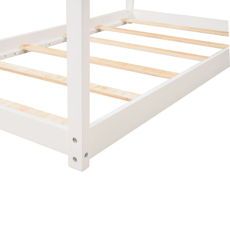 Merax Twin Size Wooden House Bed