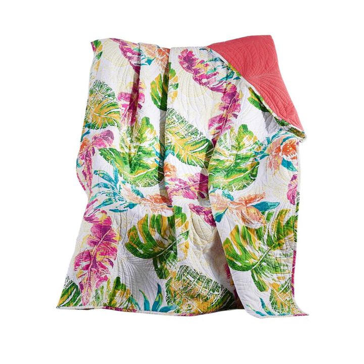 Greenland Home Fashions Tropics Accessory Throw - Coral 50x60