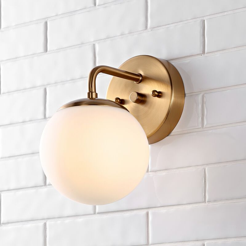 Louis Parisian Globe Metalfrosted Glass Modern Contemporary LED Vanity