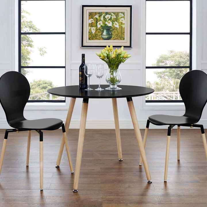 Modway - Track Round Dining Table Black