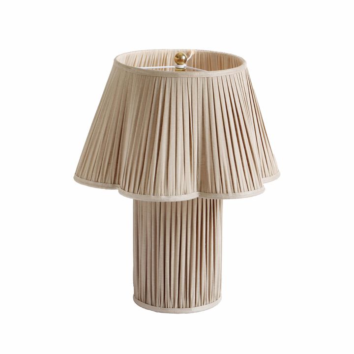 Corrine Purple and White Streaked Cotton Table Lamp