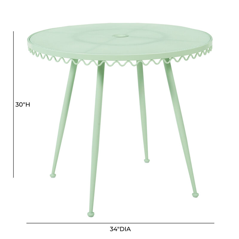 Erica Cream Wrought Iron Outdoor Cafe Table