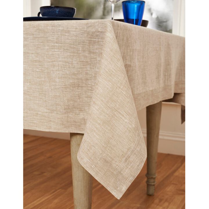 Solino Home 100% Pure Linen Dinner Napkins 20 x 20 Inch Set of 6 | Classic Hemstitch