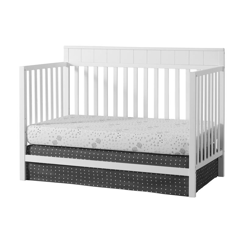 Oxford Baby Logan 4 In 1 Convertible Crib Snow White