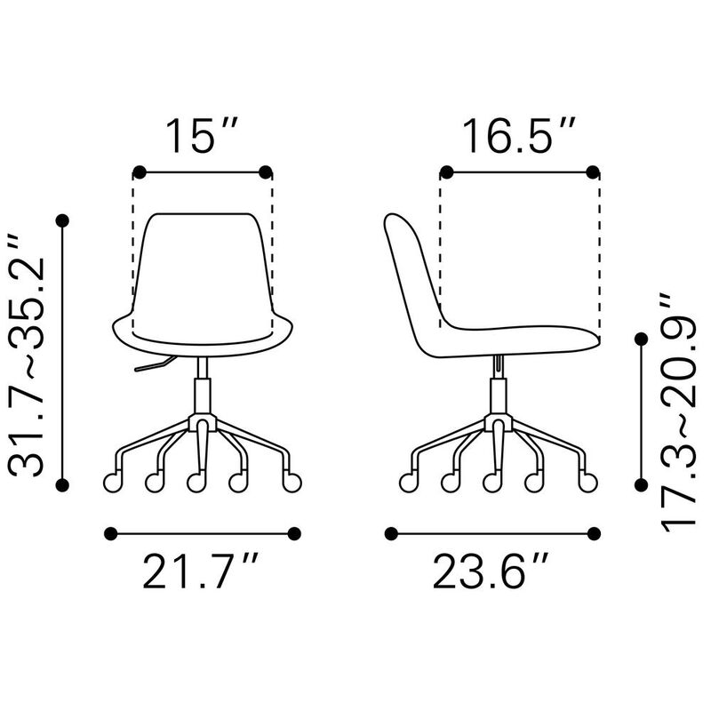 Belen Kox ComfortFlex Byron Mid-Back Office Chair - Brown, Belen Kox