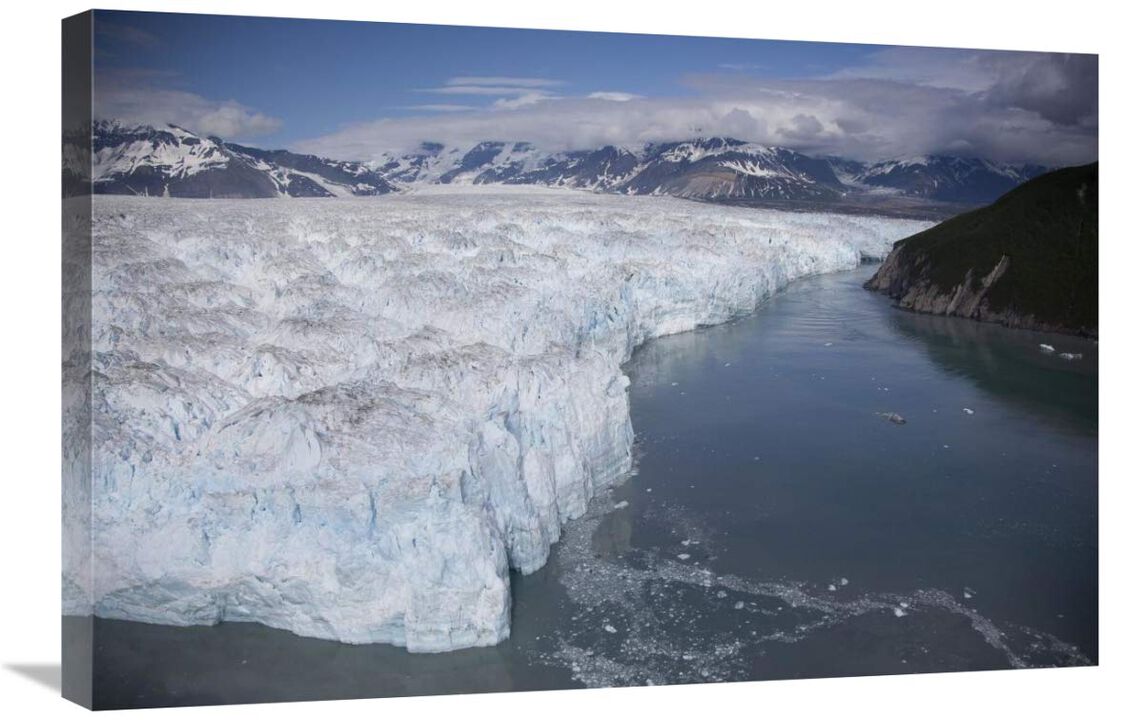 Hubbard Glacier encroaching on Gilbert Point, Wrangell-St. Elias National Park, Alaska-Canvas Art-30x20