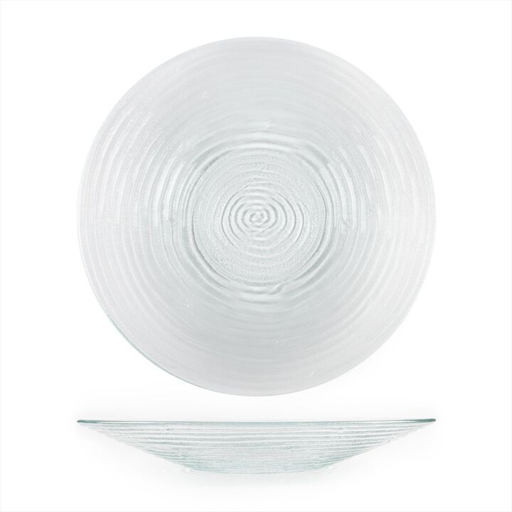 Glass Dinnerware dia.17.75" h:3" 4.5 qt. Round Clear Glass Bowl