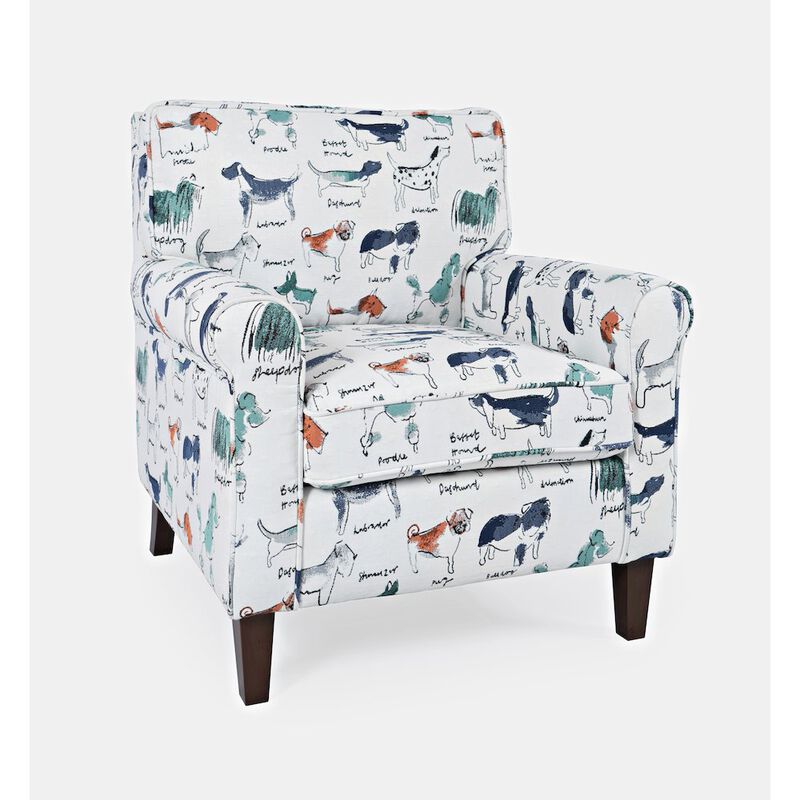 Jofran Baxter Puppy Upholstered Classic Traditional Accent Chair