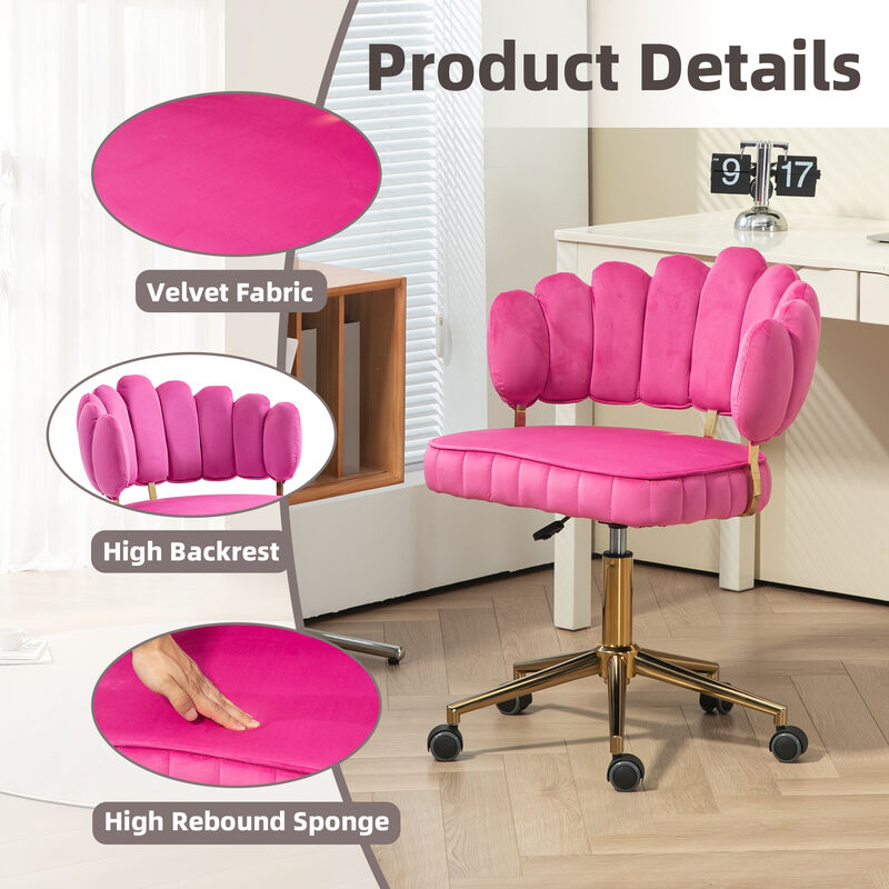 Merax Velvet Home Office Desk Computer Chair