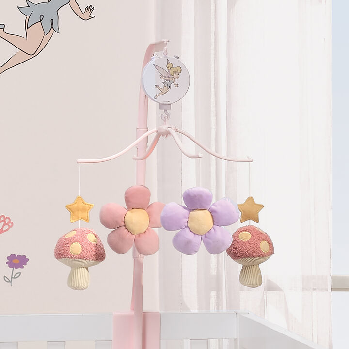 Bedtime Originals Disney Tinker Bell Floral Musical Baby Crib Mobile Soother Toy