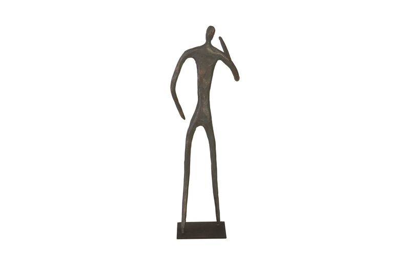 Abstract Elbow Bent Figure on Metal Base