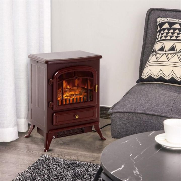 Electric Fireplace Energy-Efficient Heater with Realistic Flame for Cozy Home Ambiance