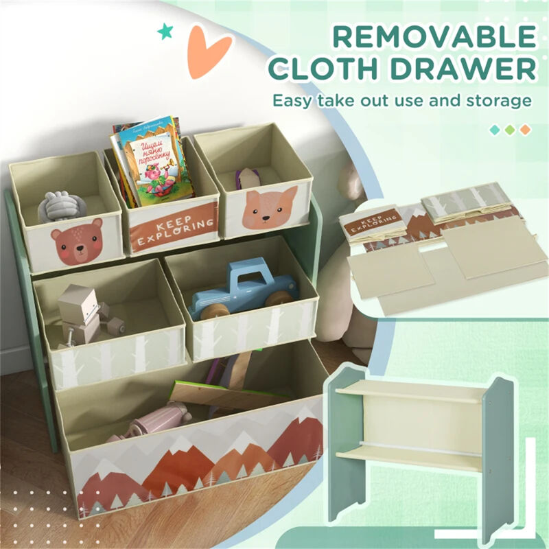 Kids' Toy Organizer with Storage Bins Spacious Playroom Storage Solution