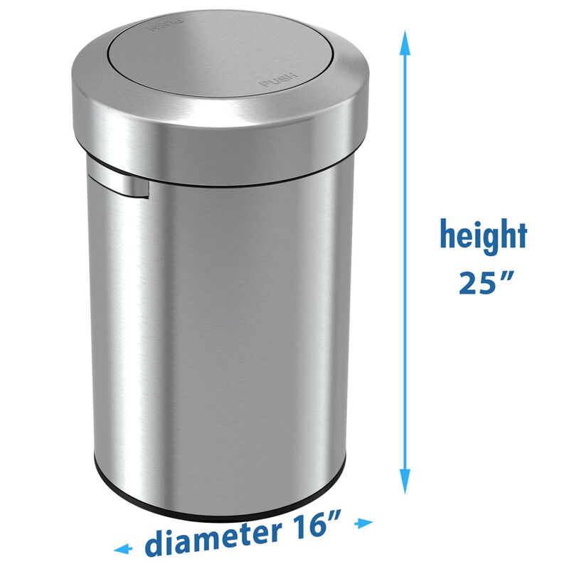iTouchless 17 Gallon / 64 Liter Titan Swing Top Trash Can