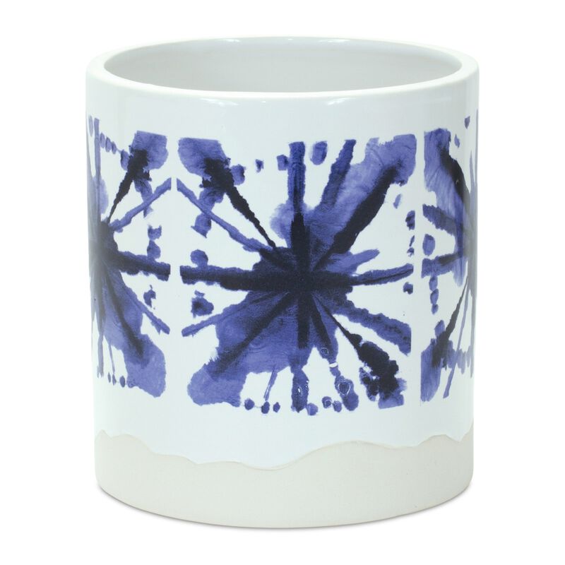 Tie-Dye Decorative Print Pot for Vibrant Plant Display and Home Décor (Set of 2)