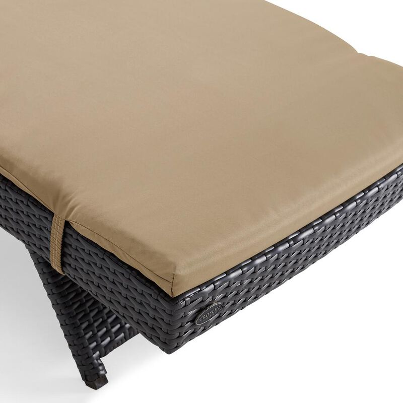 Crosley Furniture Biscayne Outdoor Wicker Chaise Lounge Mocha/Brown